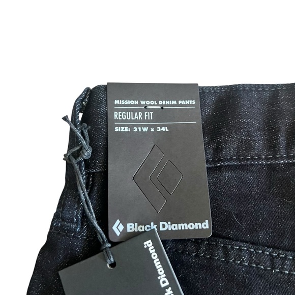 Black Diamond NEW Mission Wool Denim Pants SZ 31/34 - Picture 6 of 7